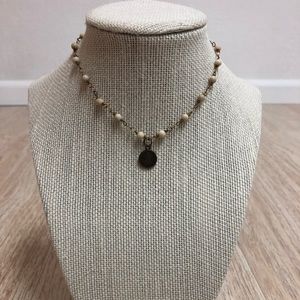 Coin Choker in Cream